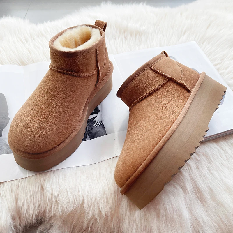 （断码清仓）羊皮毛一体雪地靴2023年断码清仓三层底防滑