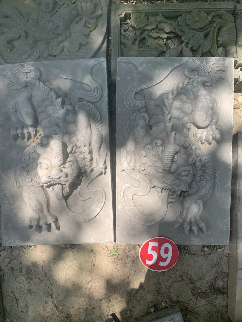 山西砖雕吸水兽一对(包邮)