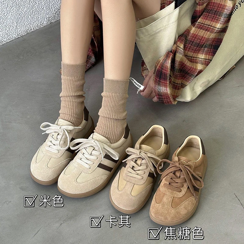 德训新款百搭运动复古休闲板鞋平底阿甘鞋百搭小众ins潮鞋8801