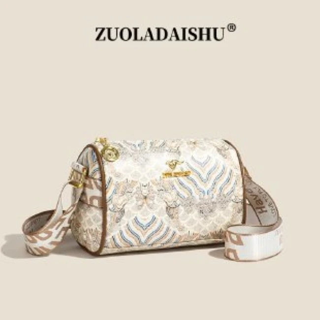 【YOYO的约定】轻奢时尚百搭腋下小众印花波士顿单肩网红小包包