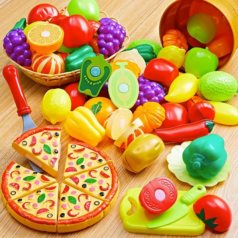 宝宝水果切切乐玩具儿童蔬菜仿真果蔬切菜女孩切西瓜披萨小孩女童