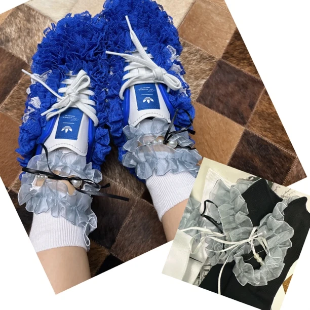 镂空花边女潮袜百搭高级轻奢品质ins设计师穿搭街拍网红