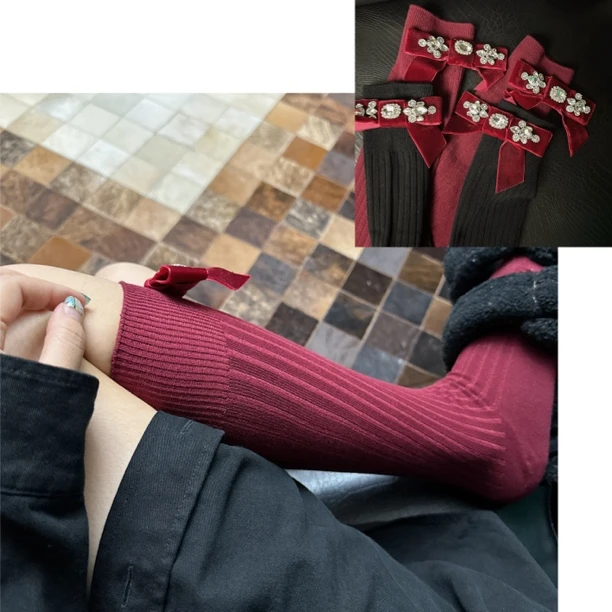 钻饰小腿袜女袜潮袜百搭高级轻奢品质ins设计师穿搭街拍网红