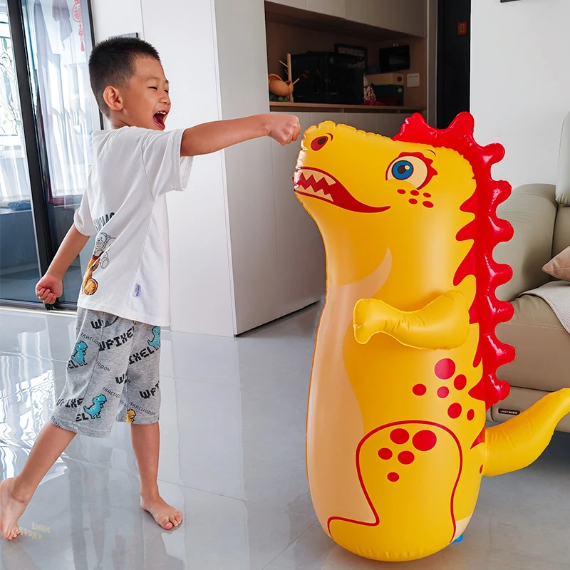 儿童充气企鹅不倒翁婴儿小孩拳击大号玩具宝宝沙袋恐龙拳击柱早教