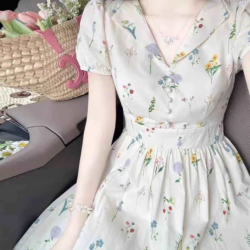 特价法式温柔风超好看碎花连衣裙女2024新款气质海边长裙子43992