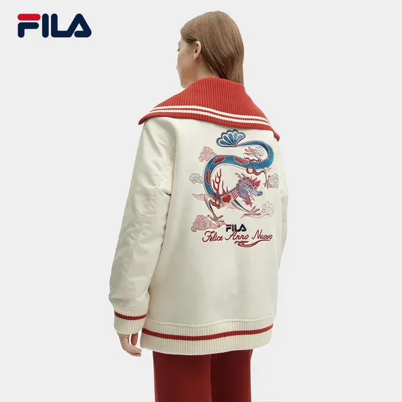 Fila/斐乐非遗夺宝龙刺绣外套棉服2024龙年CNY棒球服F11W419902F