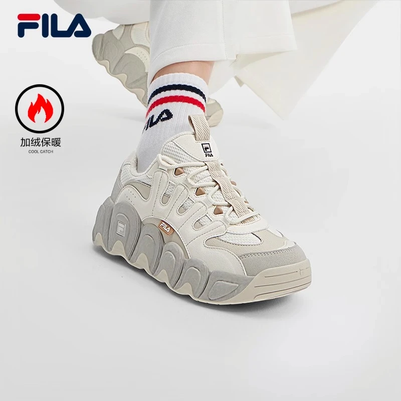 Fila/斐乐【可颂鞋加绒款】女鞋复古运动鞋休闲鞋老爹鞋F12M342123F