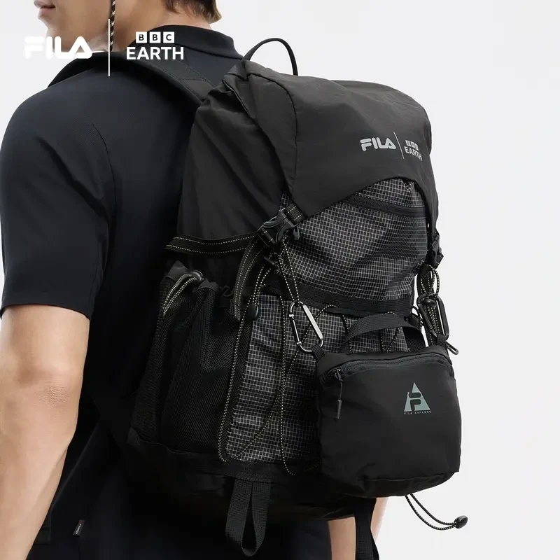 FILA斐乐男士背包2024秋季新款户外运动大容量登山包A13M437101F