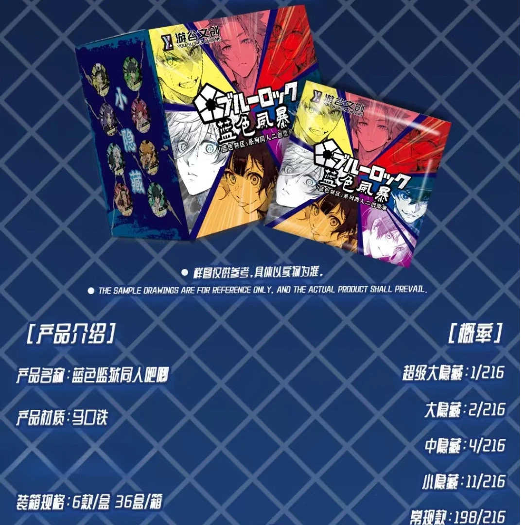 《安安拆》 许愿 游谷文创 蓝色监狱 二创75mm吧唧盲盒（代拆）