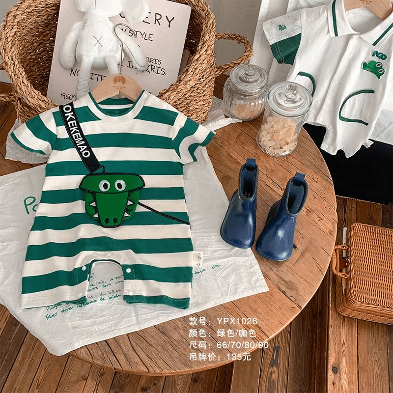 萌丫兔（1026）夏季鳄鱼爬服连体衣