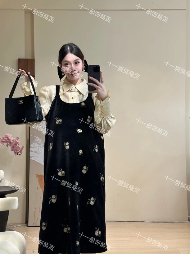 十一【玫瑰故事】套装秋季时尚气质减龄衬衫➕马甲加长