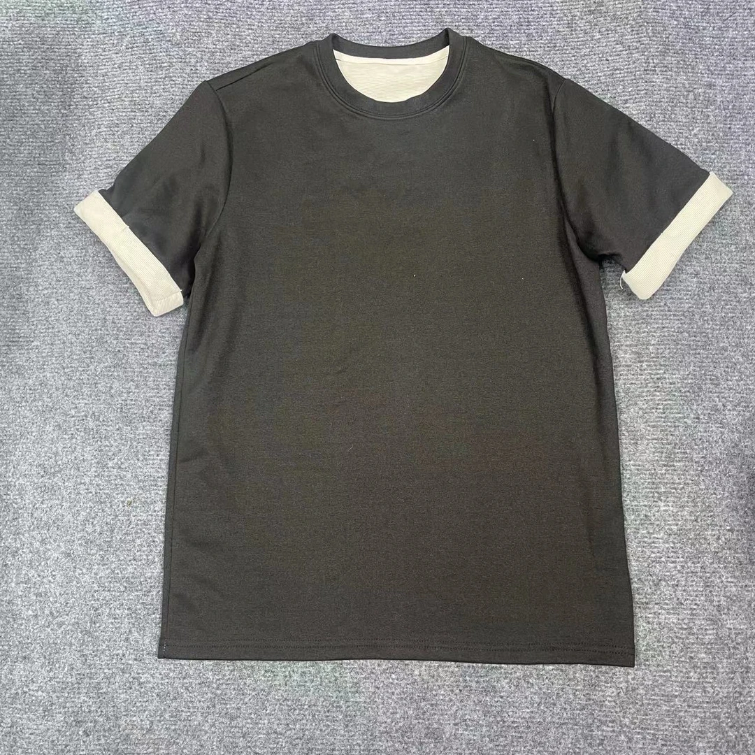 【西瓜推荐】新款时尚休闲棉质百搭黑色男士短袖