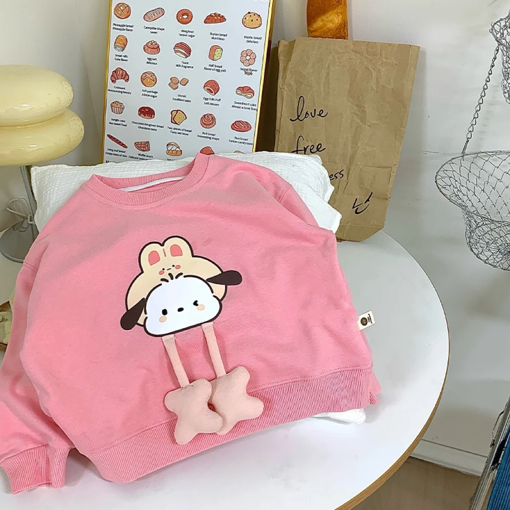 女童春装卫衣2024春秋新款洋气女宝韩版卡通可爱长袖儿童百搭上衣