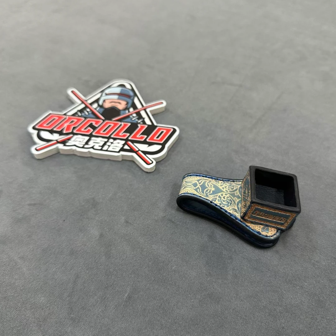 J.FLOWERS台球杆巧克夹真皮吸力磁铁桌球杆擦粉巧粉夹台球配件