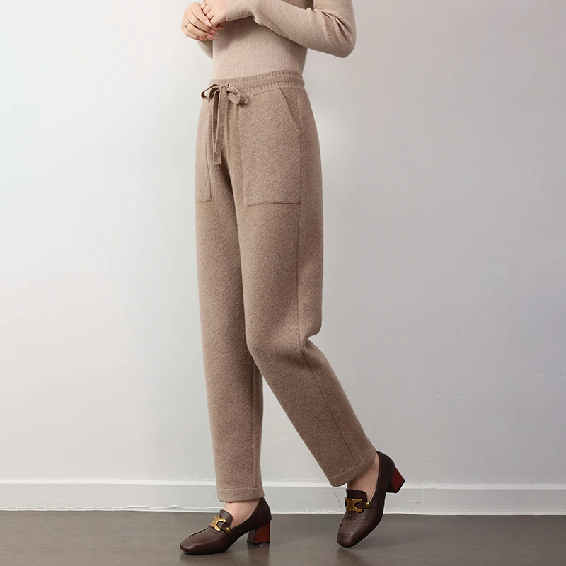 太好穿了大克重加厚 纯山羊绒裤子女外穿 大长腿 柔软滑顺小腿裤2