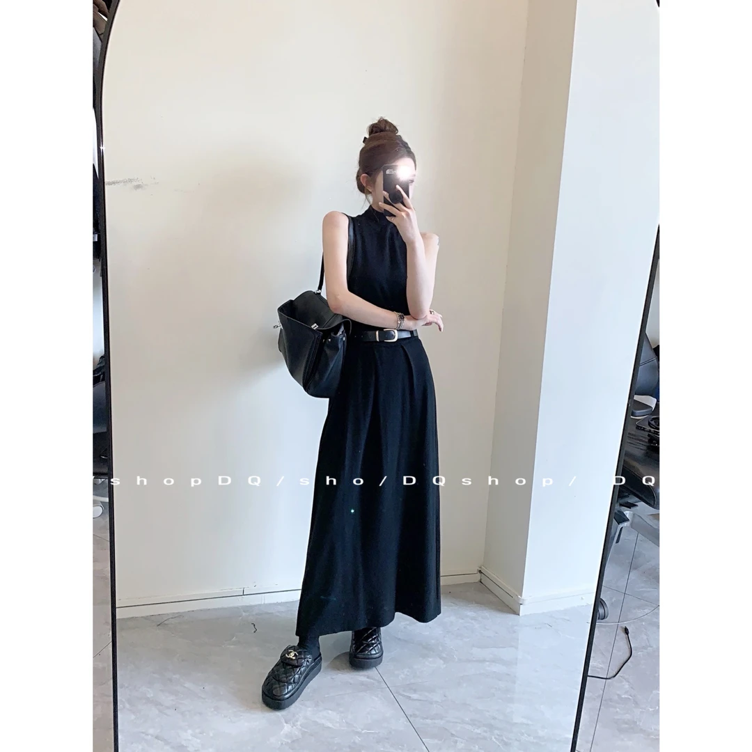 【 气场全开】 半高领背心➕裙子套装