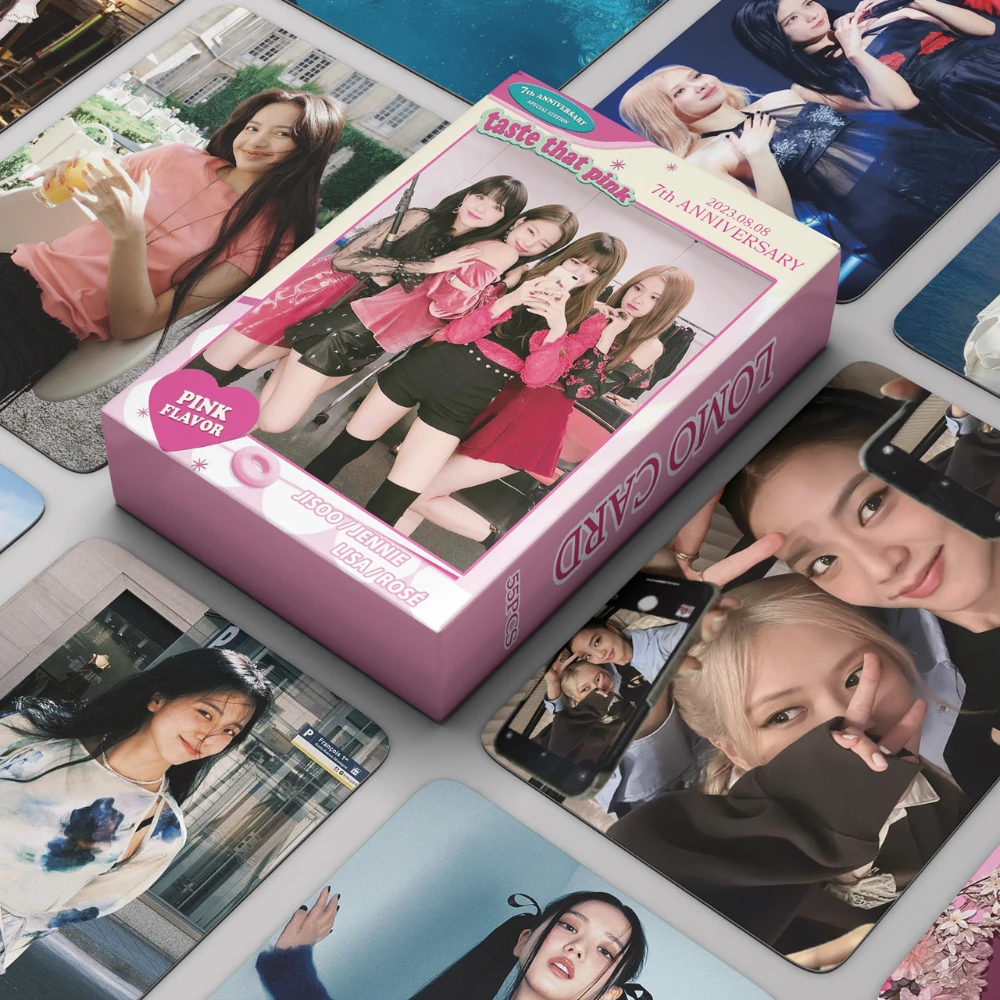 55张blackpink新专 7Anniversary 自制bp小卡片收藏Lomo卡明信片