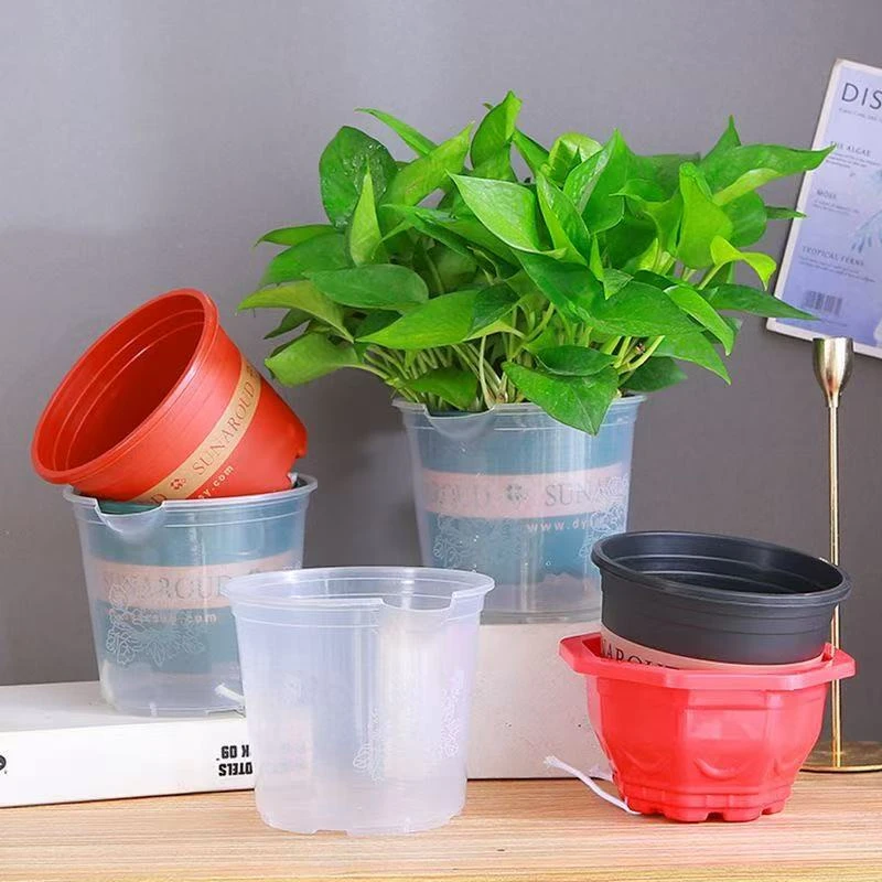 升级款绿萝花盆自动吸水大号塑料绿植储水加仑盆懒人免浇水透明盆