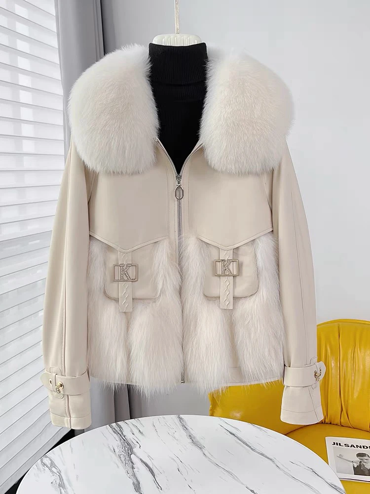 2023款皮衣鹅绒服狐狸毛皮草