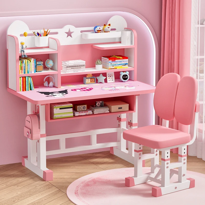儿童升降学习桌小学生家用桌面卡通写字桌课桌小孩书桌椅作业桌