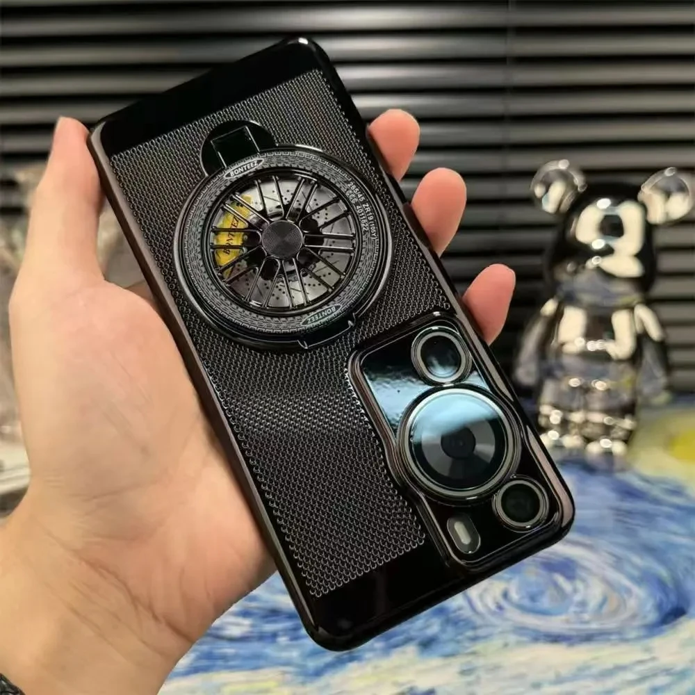 适用华为p40手机壳解压陀螺支架自带镜头膜散热防摔p40pro保护套