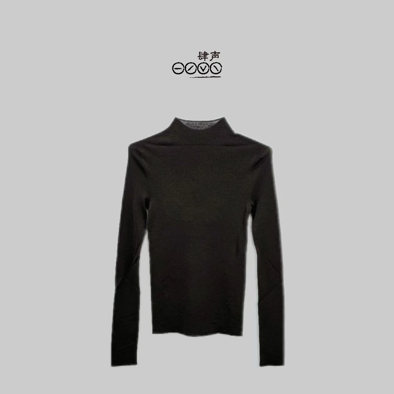 肆声｜可机洗全羊毛长袖百搭纯色针织显瘦百搭秋冬款