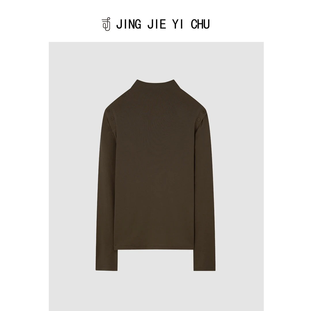 静姐【叠穿新趋势】~新款半高领加厚长袖百搭显瘦打底衫 M328