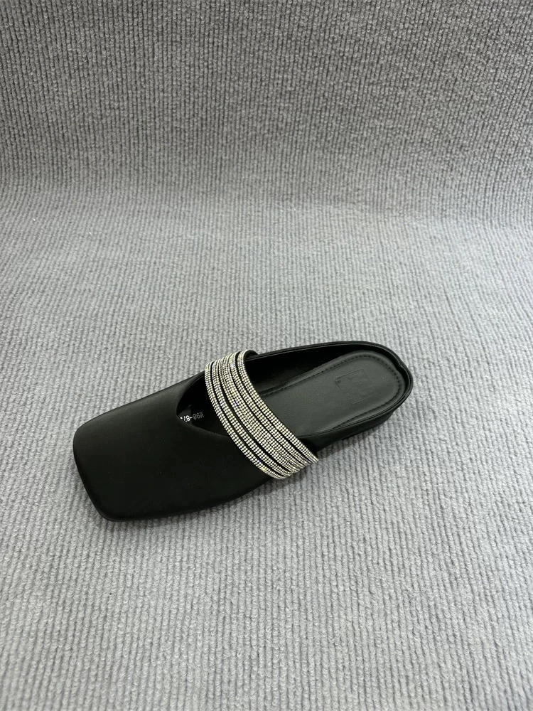 包头半拖鞋女外穿法式平底温柔晚风凉鞋夏季2024年新款凉拖398-9