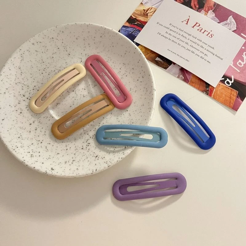 莫兰迪色系BB夹实用百搭刘海夹发夹少女心额前碎发边夹发卡发饰品