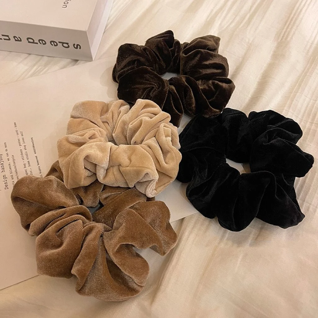丝绒大肠真丝发圈头绳皮筋女复古大肠真丝发圈发绳头绳发圈丸子头