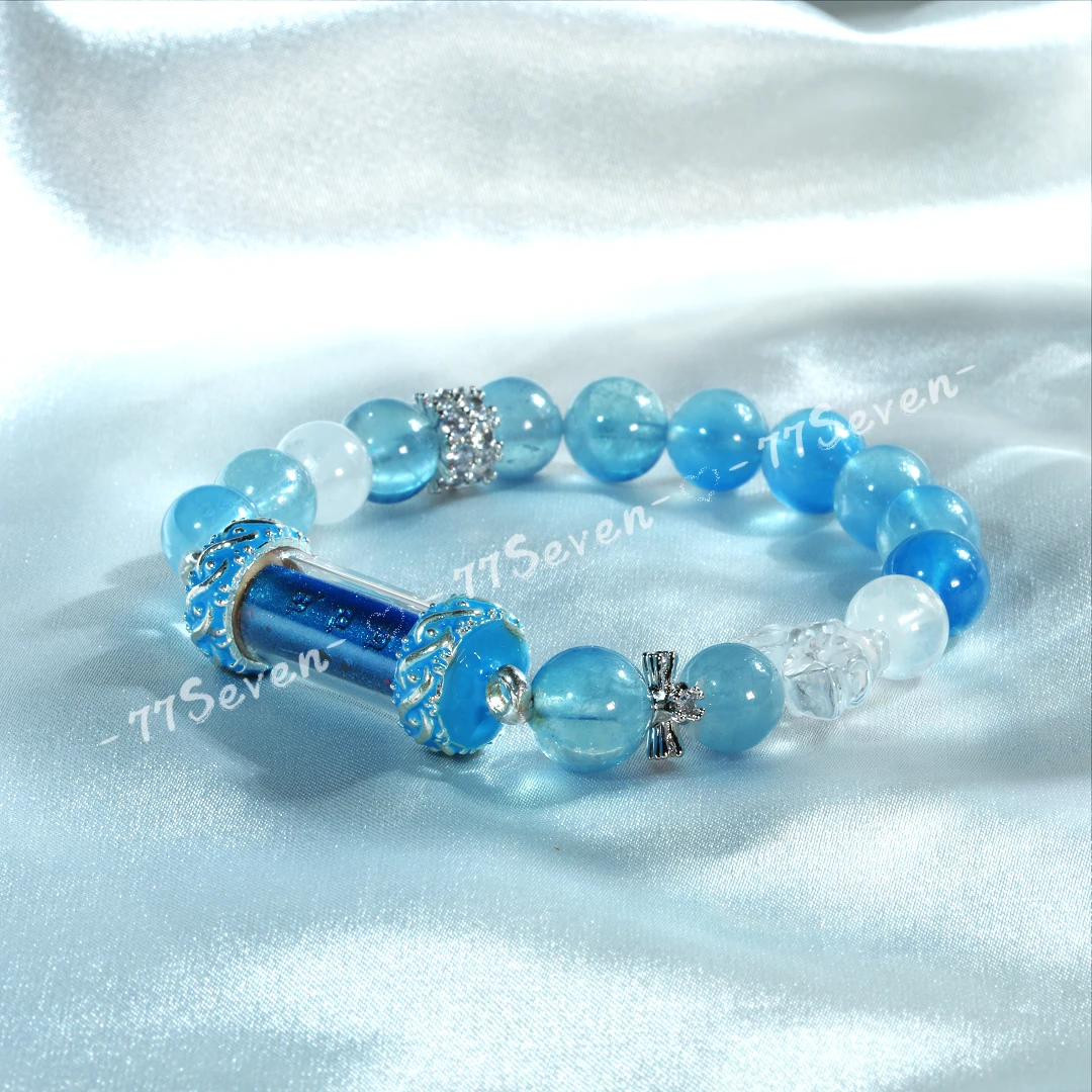 非金属仿水晶手链 【七七原创】LP隆海蓝白幽DIY手串（多样性发货）