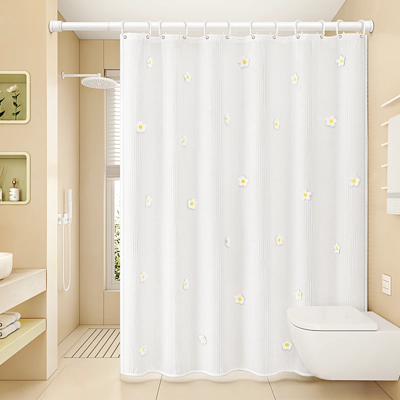 新款高级防水浴帘浴室厕所专用隔水帘卫生间干湿分离隔断挡水帘子