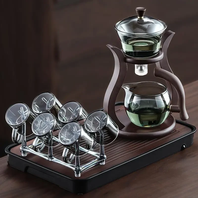 家用茶具套装轻奢高档磁吸高硼硅玻璃泡茶壶新款泡茶神器耐热加厚