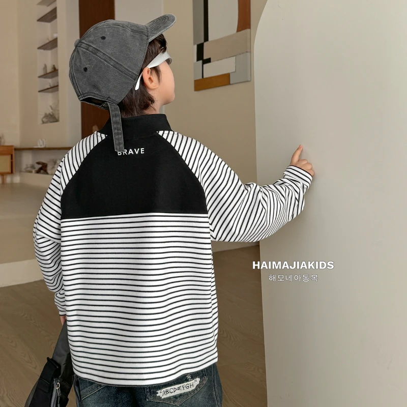 【11.18】}加厚德绒打底衫秋冬新款儿童保暖上衣T恤|24da23