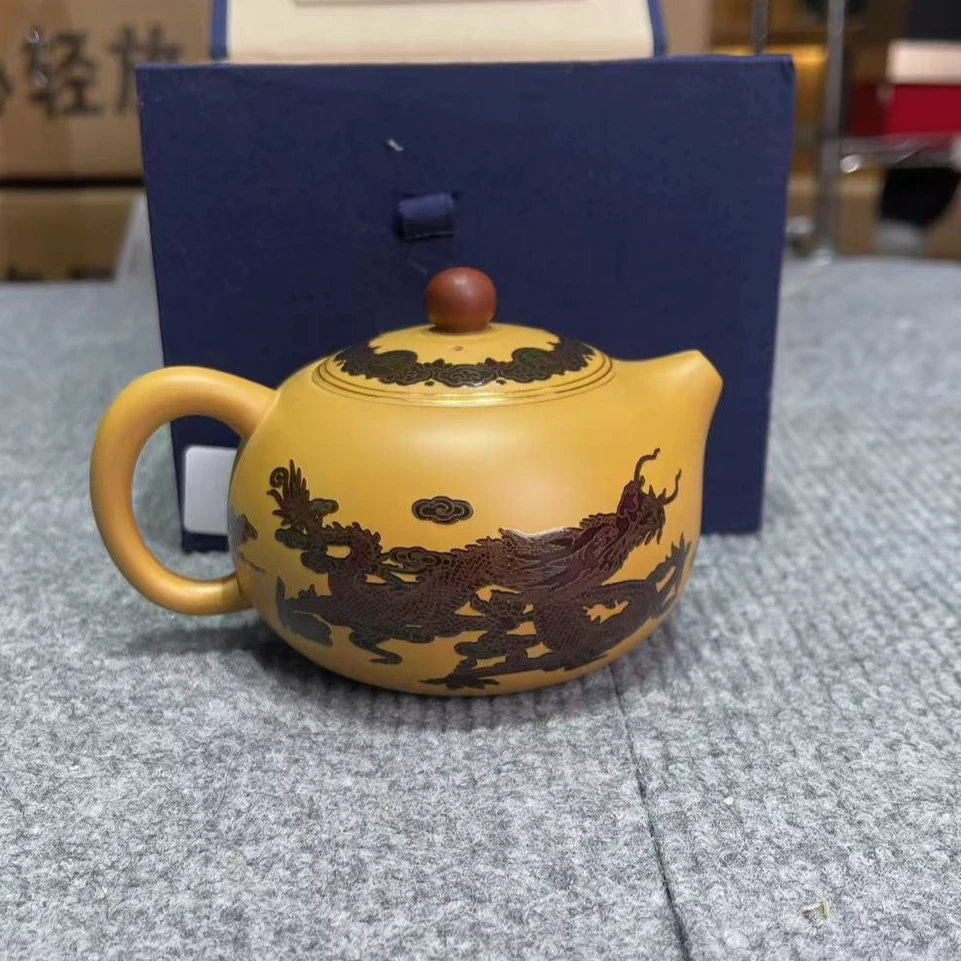 黄金段泥龙凤呈祥西施壶 1447