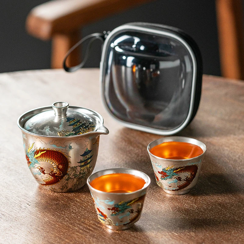 【闪购商品】龙腾盛世鎏银旅行套组 1659