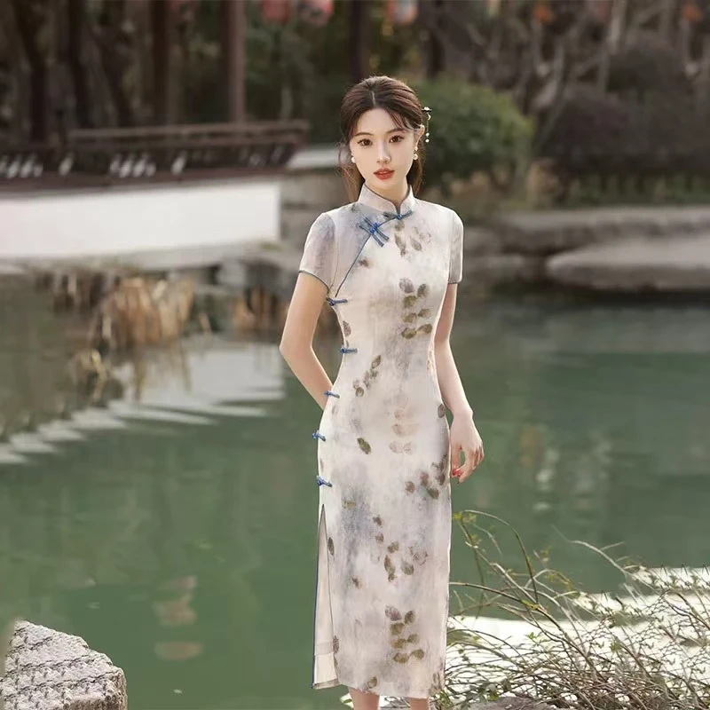 少女显白重磅『南城往事』旗袍