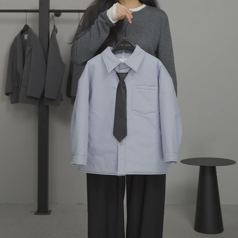 I'm Vena<放学>【现货】男童儿童外套加厚夹棉领带冬款棉服36B3888