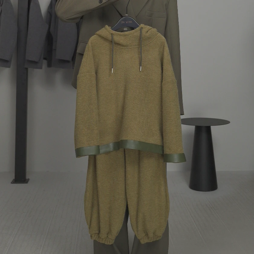 I'm Vena【现货】<茵>男童女童中性冬套装卫衣裤子冬两件套39Z7807