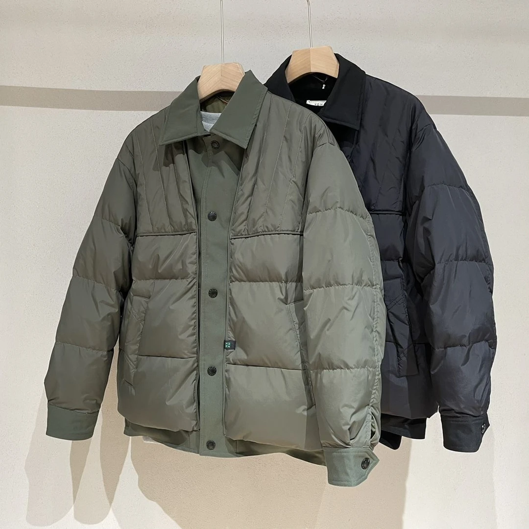 羽绒衣春季羽绒棉服男短款加厚2022新款潮流帅气日系假两件羽绒服