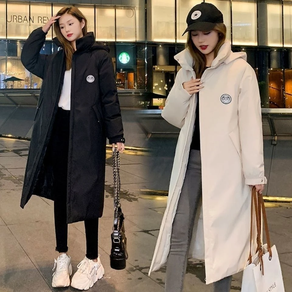 羽绒衣ins面包服冬季加厚羽绒棉服女可拆卸帽棉衣中长款过羽绒服