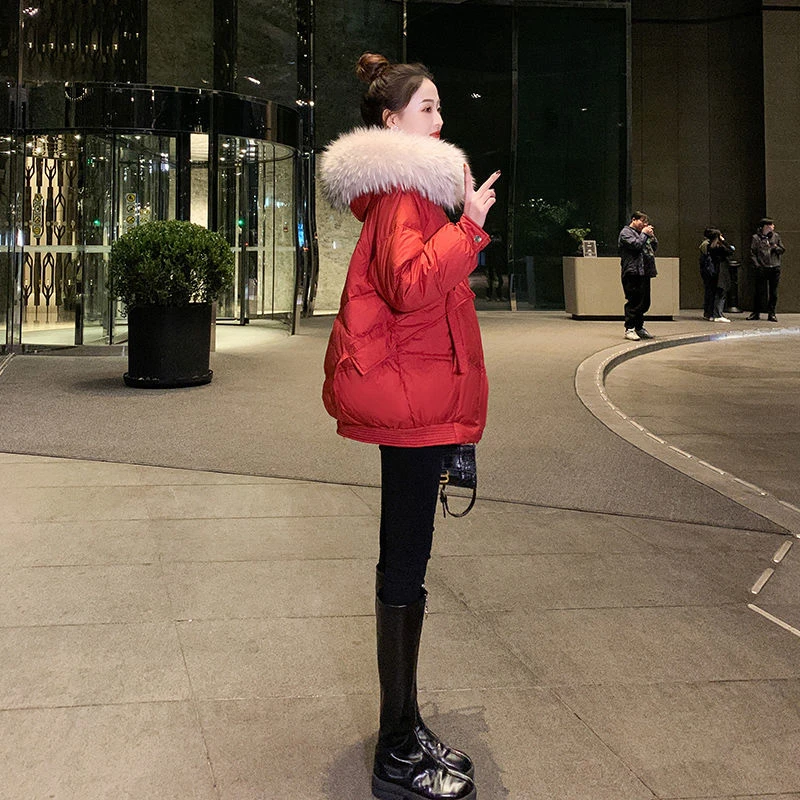 羽绒衣羽绒棉服女冬季中长款时尚棉衣洋气爆款宽松棉袄加厚炸街韩
