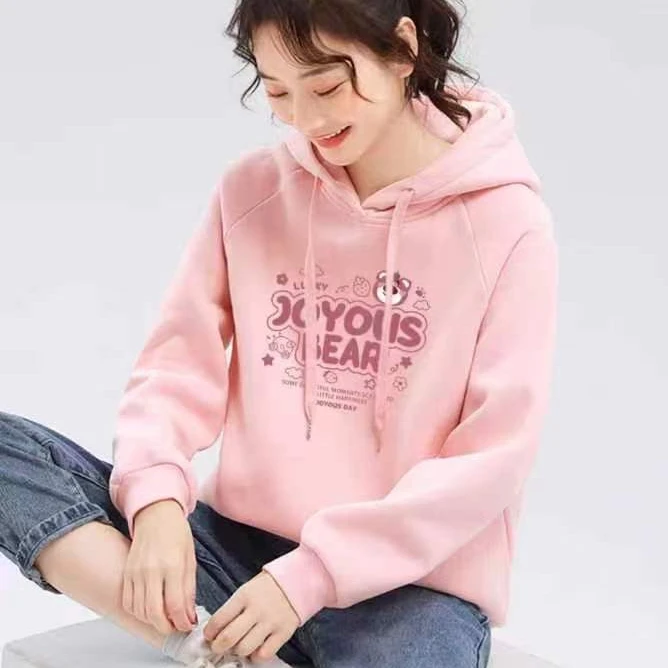 300-400编号  加绒卫衣时尚百搭印花卫衣韩版秋冬长袖