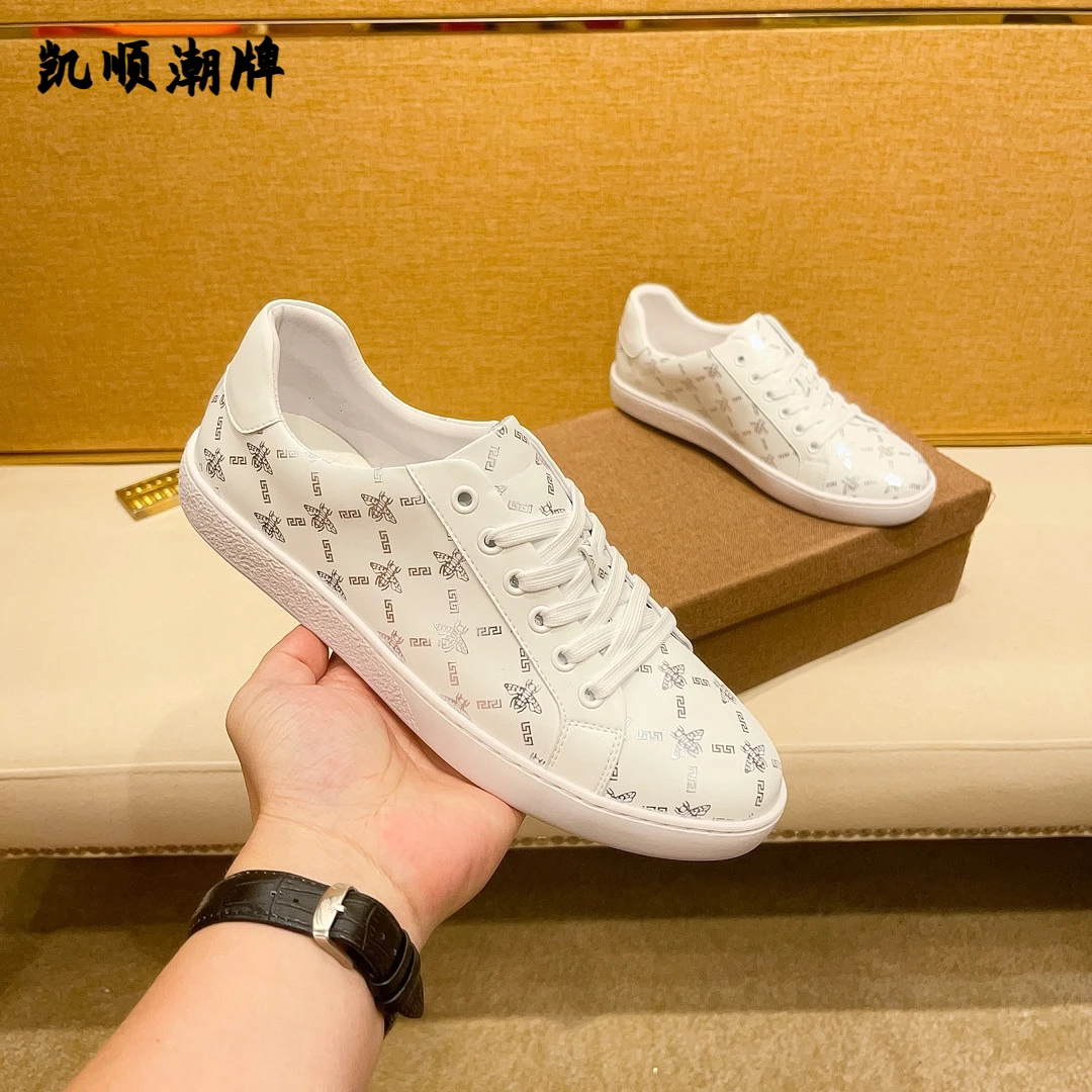 欧洲站高档潮牌男鞋真皮透气2024时尚百搭男士板鞋潮休闲低帮潮鞋