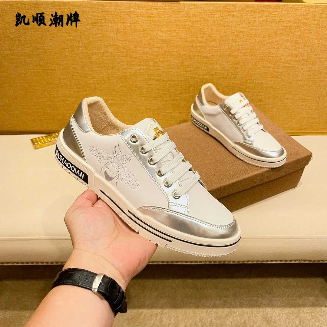 2024潮款男士鞋子欧洲站时尚新款男鞋潮流轻奢百搭透气休闲板鞋