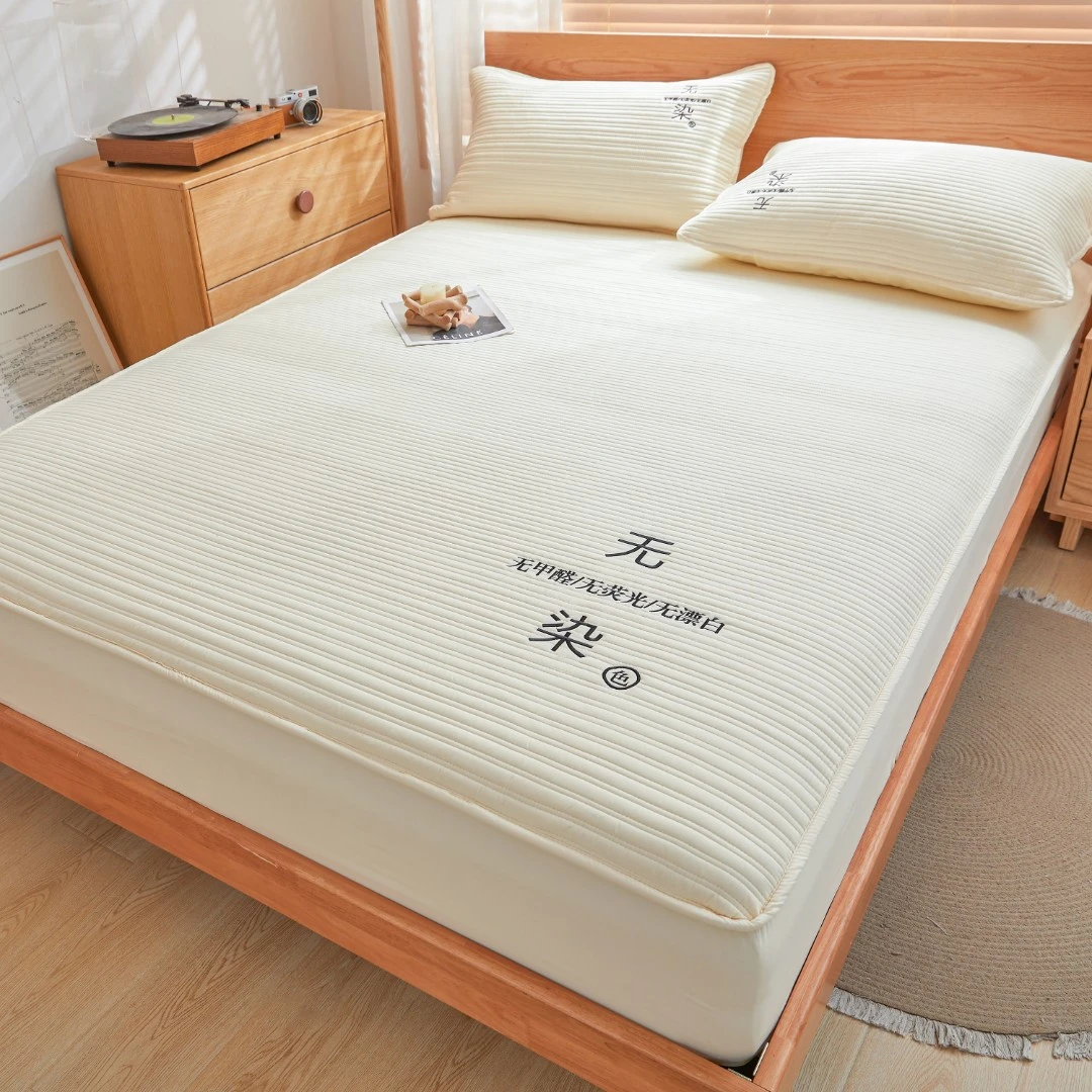 A类抗菌大豆纤维夹棉床笠防尘床罩席梦思床垫保护罩单人家用床笠