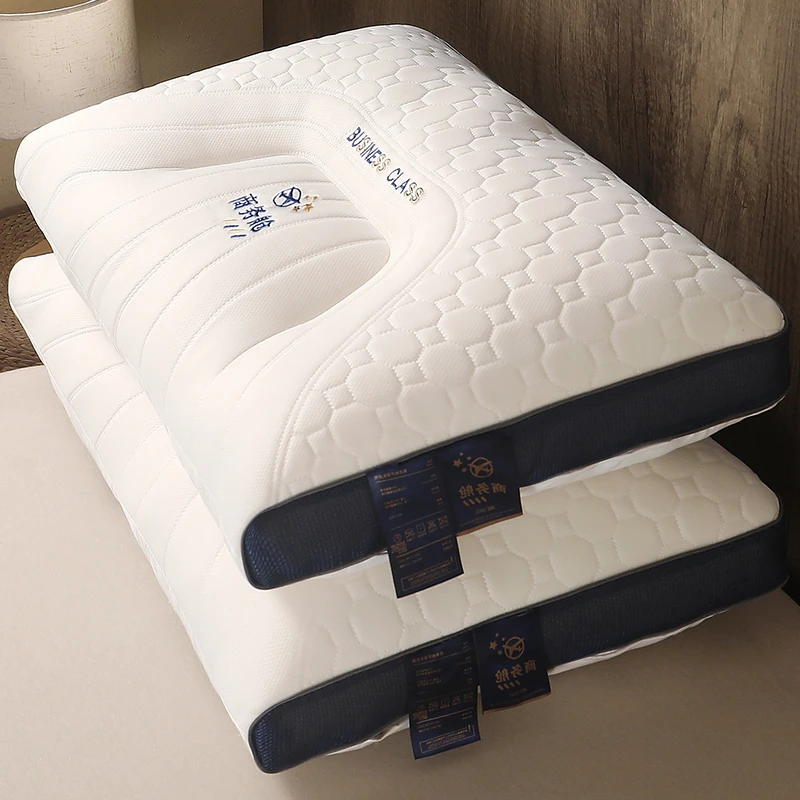 枕头护颈椎助睡眠乳胶枕一对装家用护颈枕学生成人宿舍专用枕芯