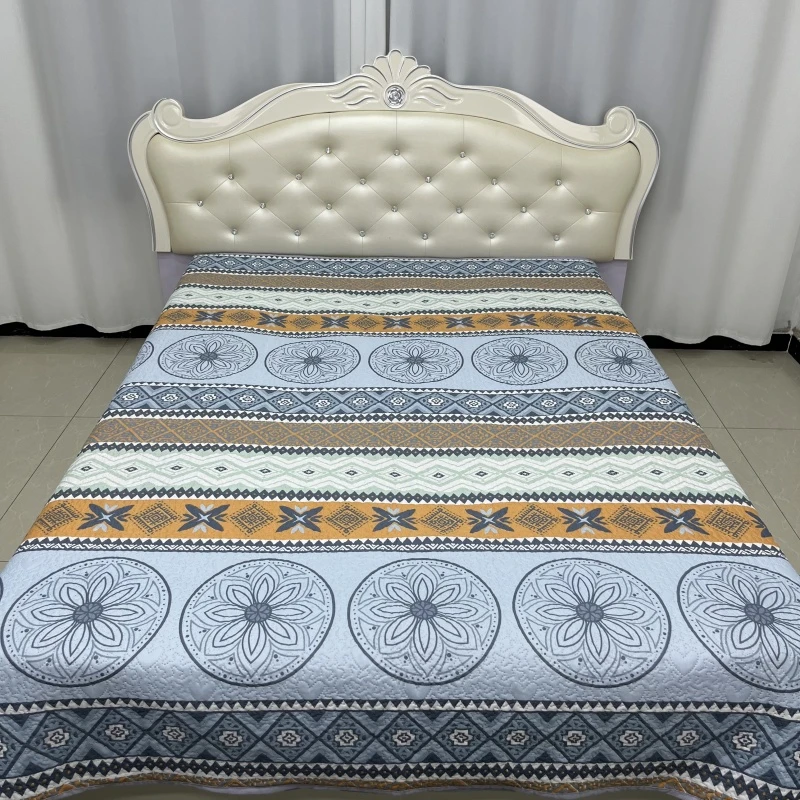 [圆盘花]-195*225cm四季雪花棉亲肤透气多功能床盖