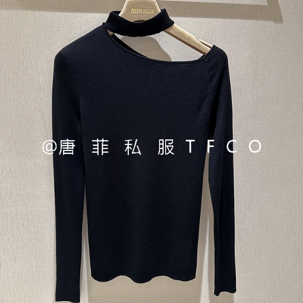 支持验货 专柜级 德进口杨子纱 美丽诺羊毛针织衫露肩打底衫