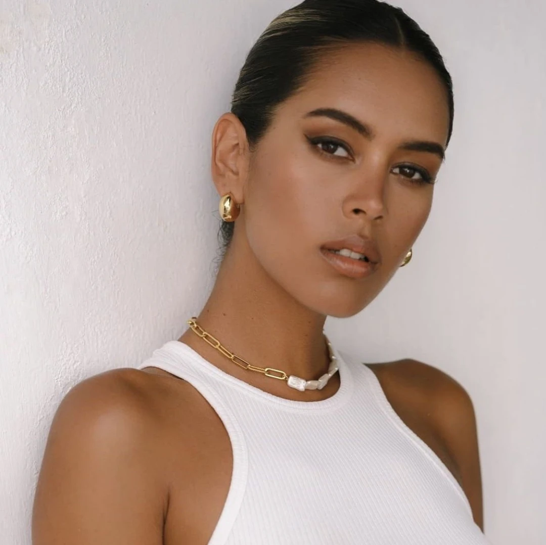 钛钢耳饰 乔妹同款中古复古耳饰金色小众设计百搭耳钉春夏耳环